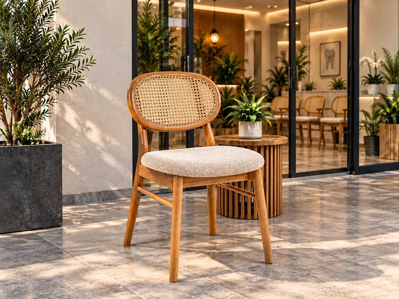 S-0011 — Oval Rattan Sırtlı Sandalye