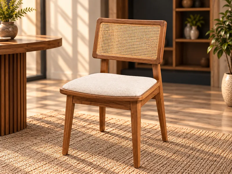 S-0015 — Dikdörtgen Rattan Sırtlı Sandalye