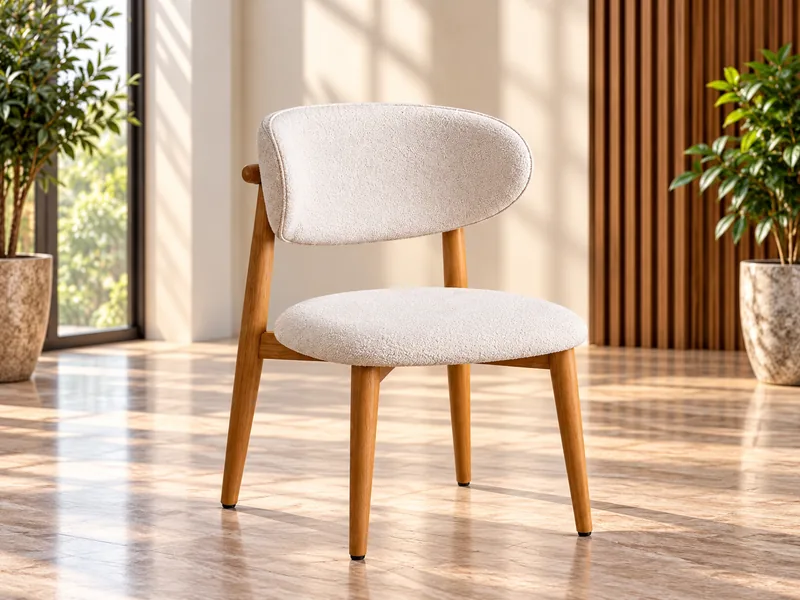 S-0022 — Oval Bouclé Sırtlı Sandalye