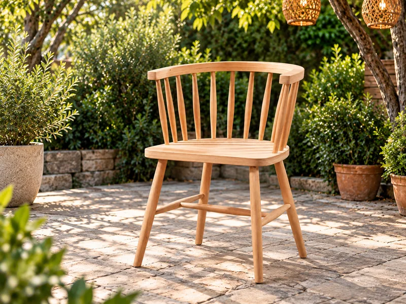 S-0050 — Açık Ahşap Çubuklu Kavisli Sandalye
